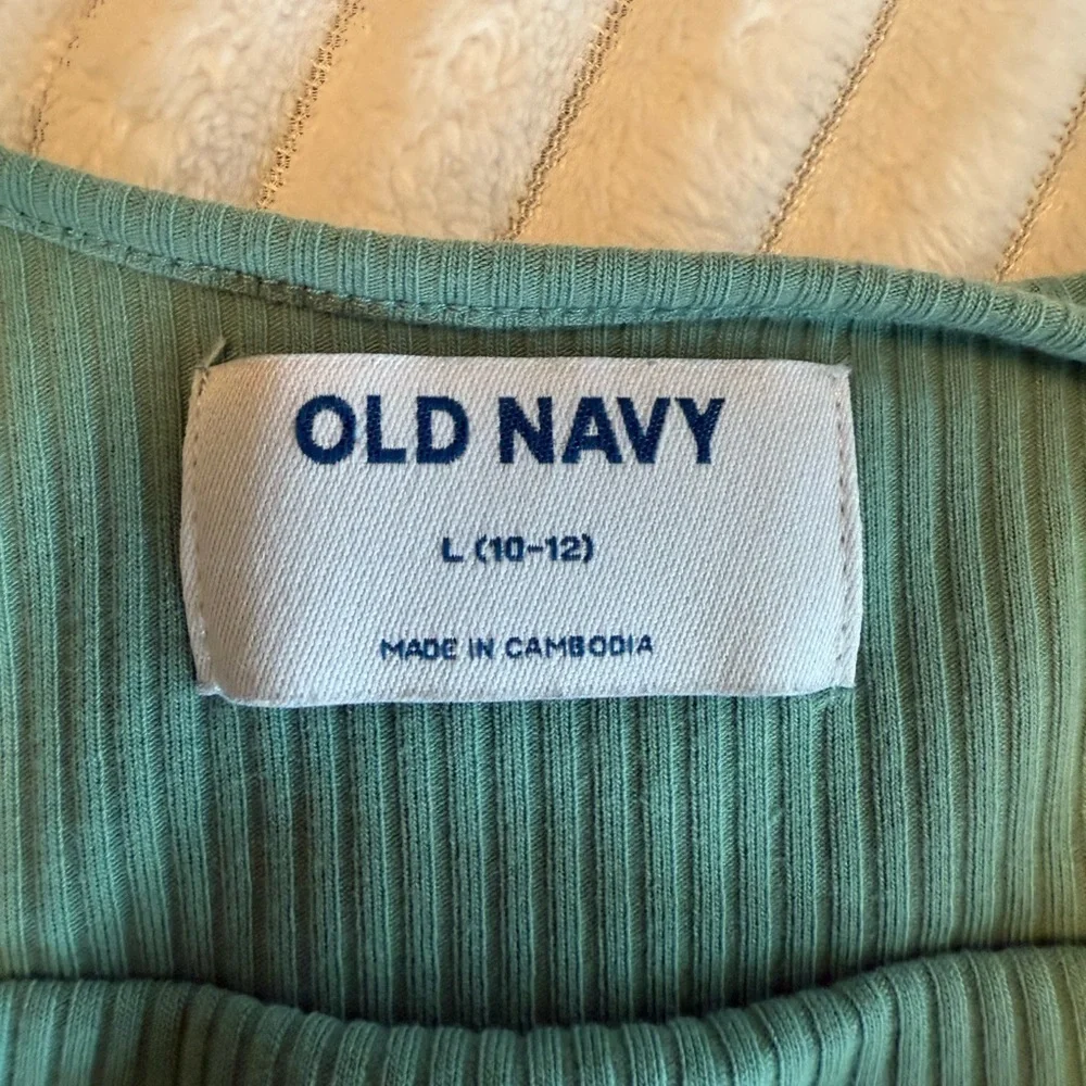 Old Navy Ribbed Teal Kids Dress